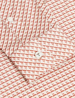 New Lobster Limited Breezy Blues Bearbeiten|Shirts<Slim Fit Tonal Geo Stretch Baumwollhemd