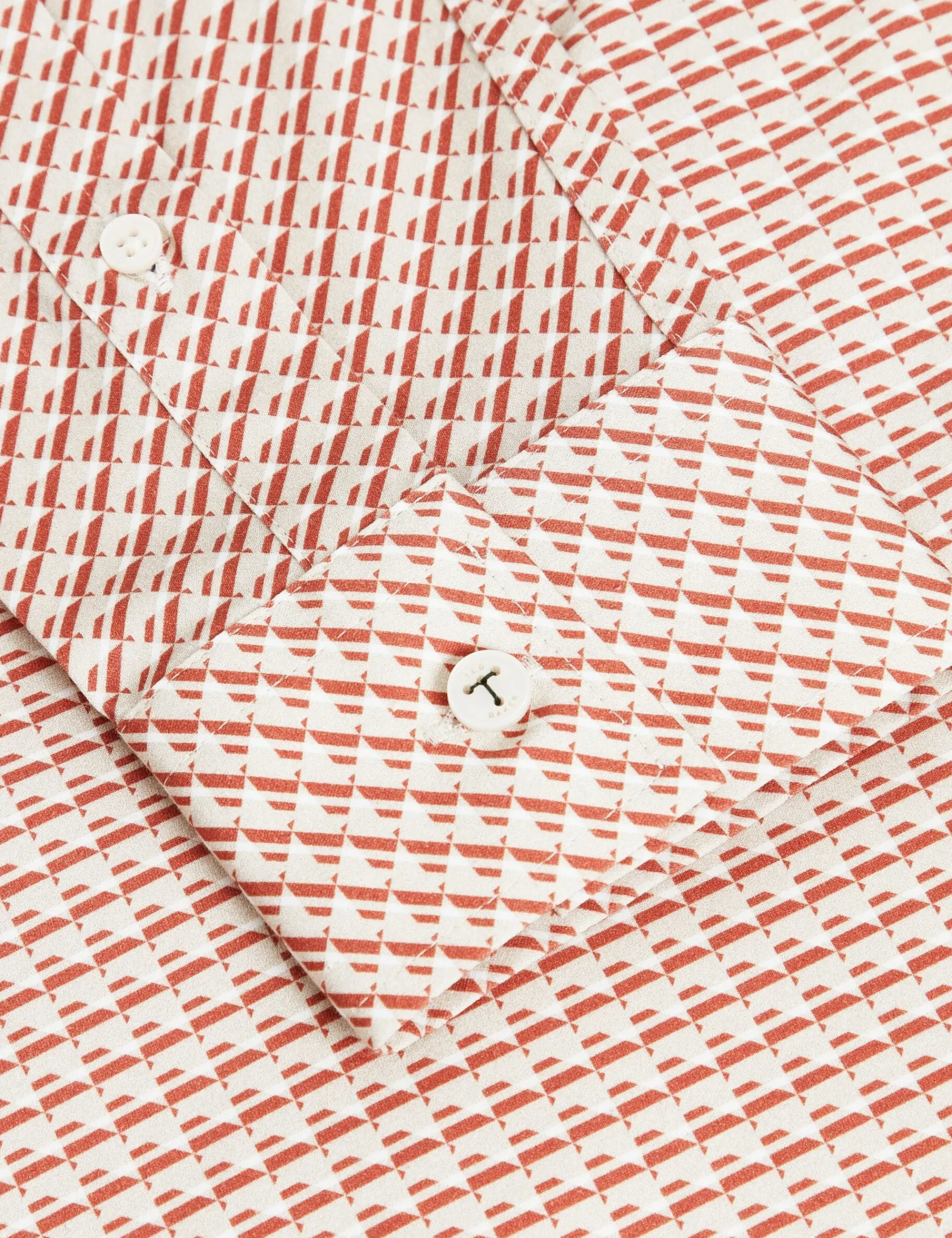 New Lobster Limited Breezy Blues Bearbeiten|Shirts<Slim Fit Tonal Geo Stretch Baumwollhemd