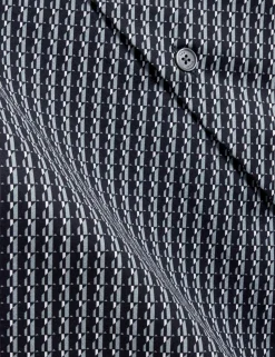 New Lobster Limited Breezy Blues Bearbeiten|Shirts<Slim Fit Tonal Geo Stretch Baumwollhemd