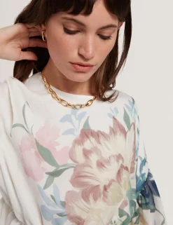 New Lobster Limited Oberteile & Blusen|Neue Frühlingsblumen<Soft Blooms Puff Sleeve Peplum Top