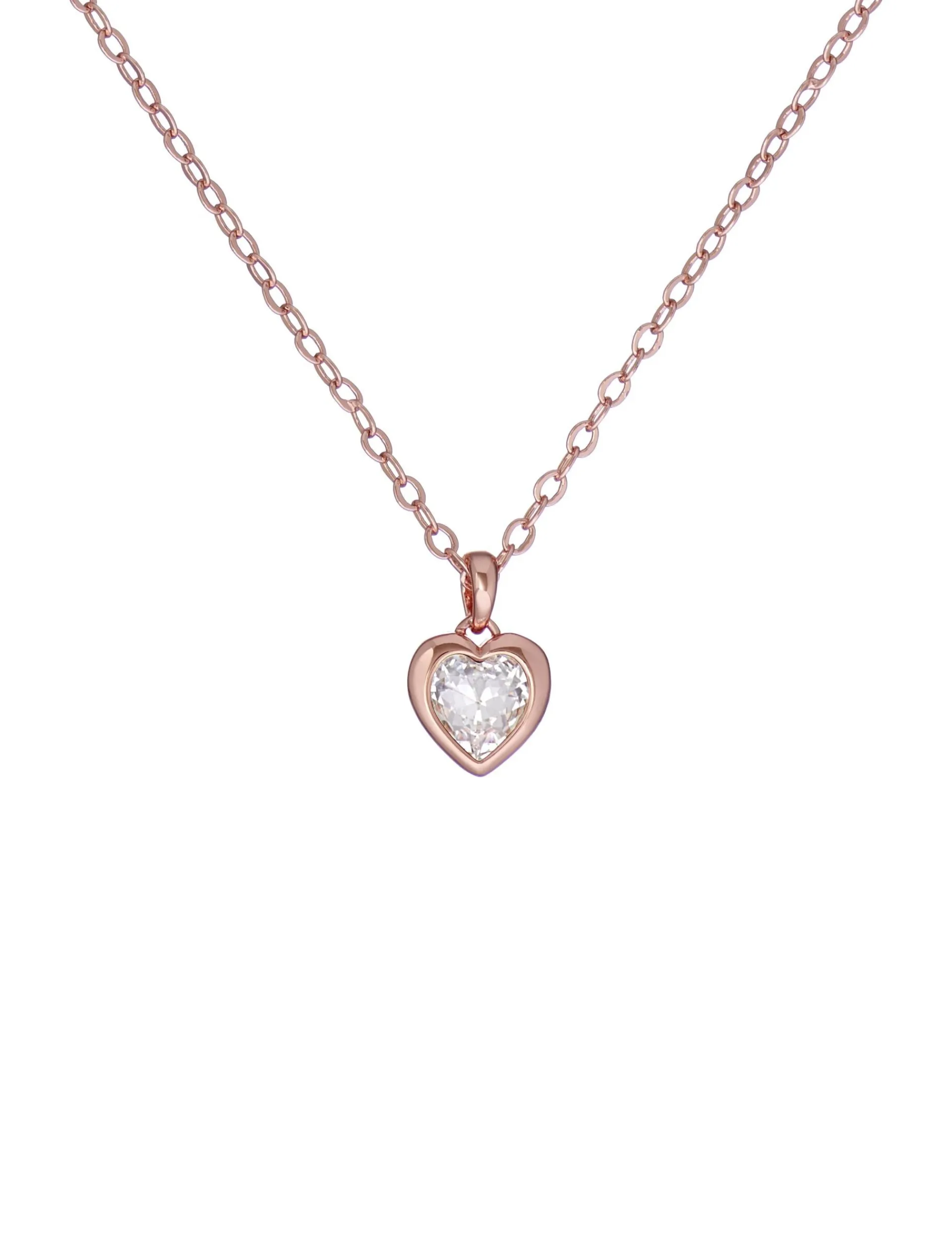 Damen Licensee Simon Harrison Festliche Kleidung|Damenschmuck<Solitär-Kristallherz-Anhänger-Halskette