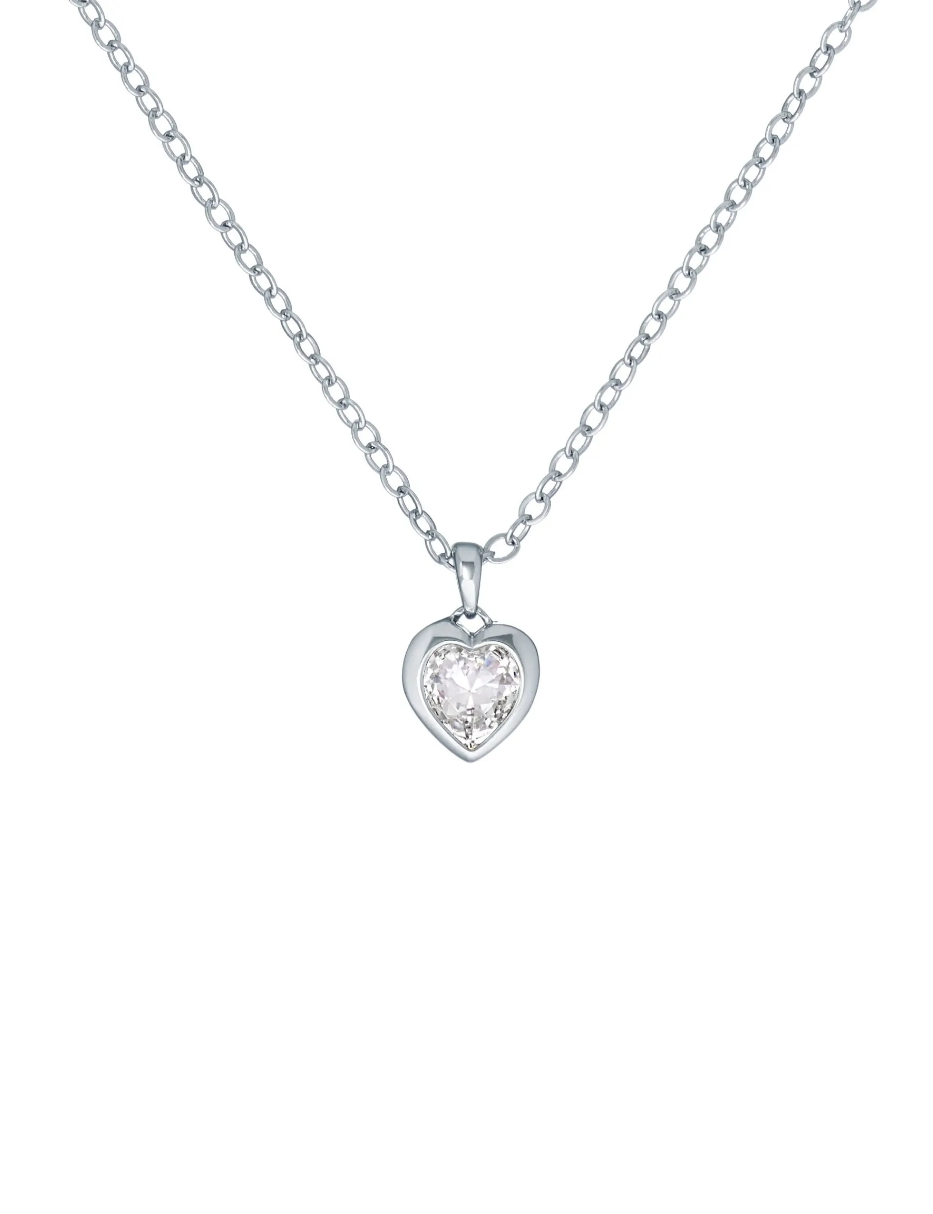 Damen Licensee Simon Harrison Festliche Kleidung|Damenschmuck<Solitär-Kristallherz-Anhänger-Halskette