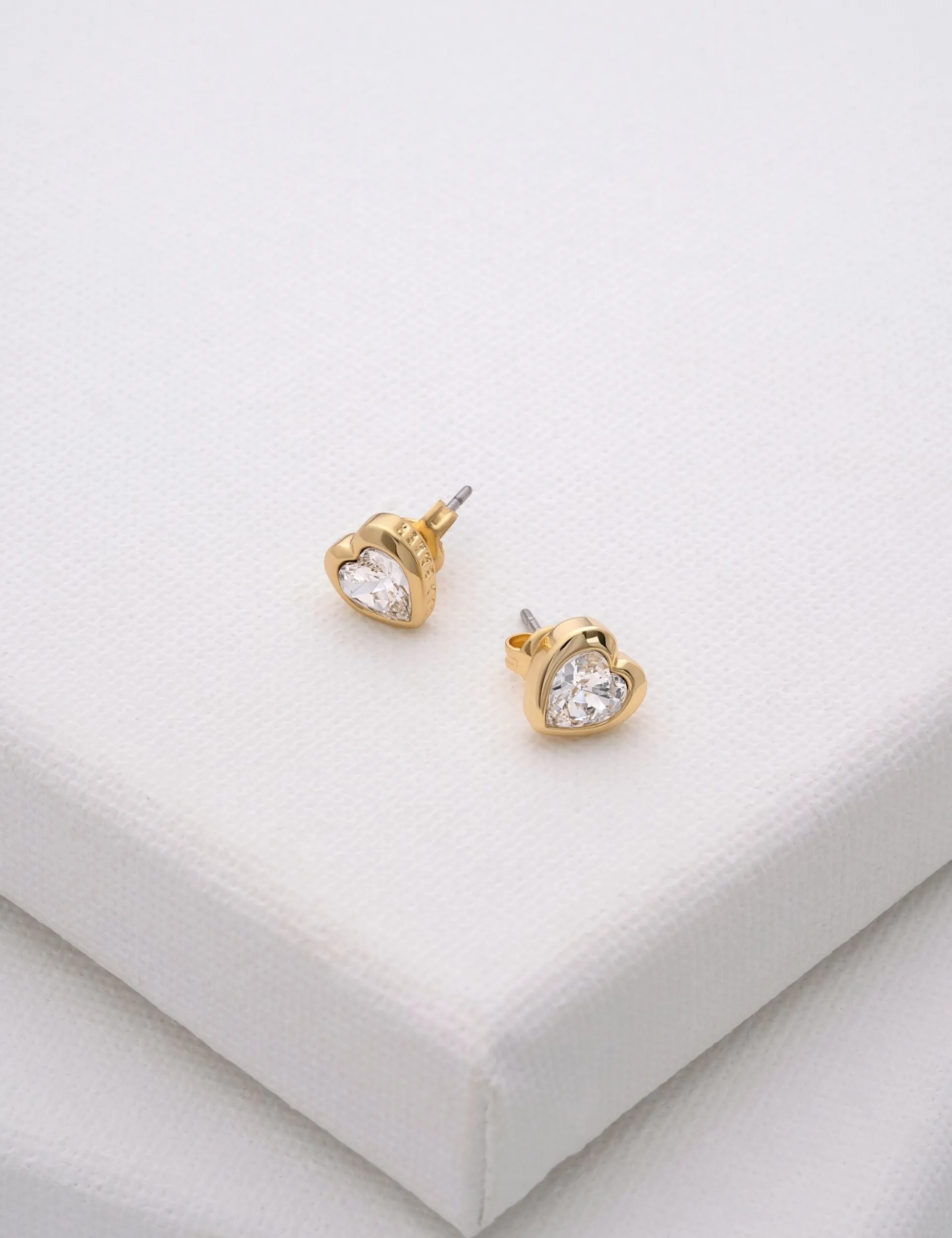 Damen Licensee Simon Harrison Damenschmuck|Sämtliches Zubehör<Solitär-Ohrstecker in Herzform mit Kristall