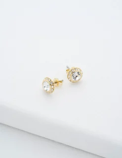 Damen Licensee Simon Harrison Damenschmuck|Sämtliches Zubehör<Solitär-Ohrstecker mit funkelndem Kristall