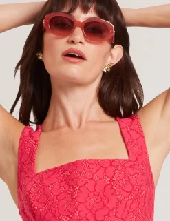 Licensee Mondottica Sämtliches Zubehör|Sonnenbrille<Sonnenbrille mit klobigem, ovalem Schleifendetail
