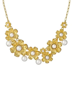 Damen Licensee Simon Harrison Damenschmuck|Sämtliches Zubehör<Statement-Halskette mit Gänseblümchen und Perlen