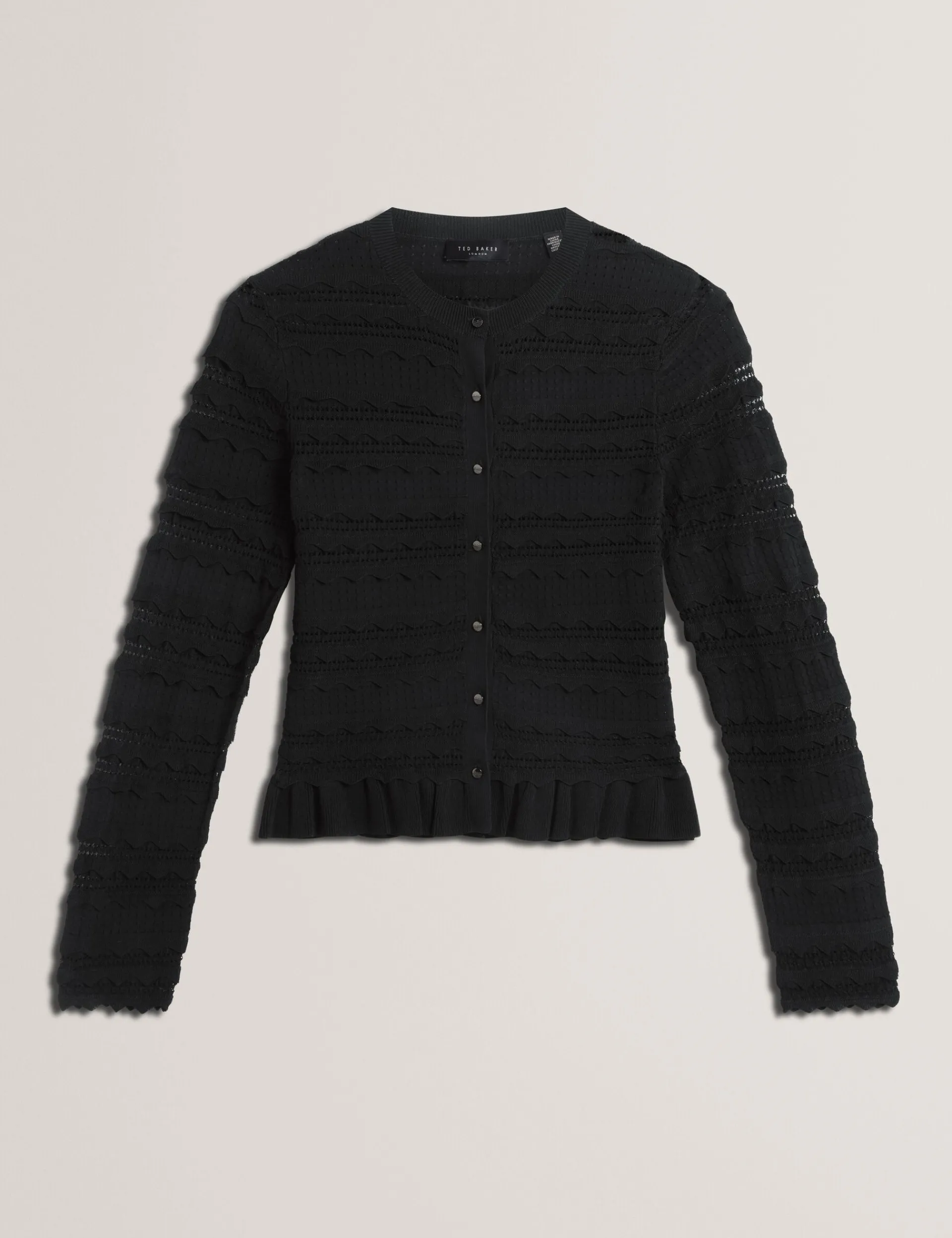 New Lobster Limited Anzüge & Zweiteiler|Oberteile & Blusen<Strickjacke mit Rüschenbesatz