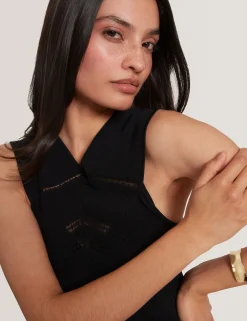 New Lobster Limited Festliche Kleidung|Kleider<Strick-Midikleid mit Muschelsaum und Neckholder