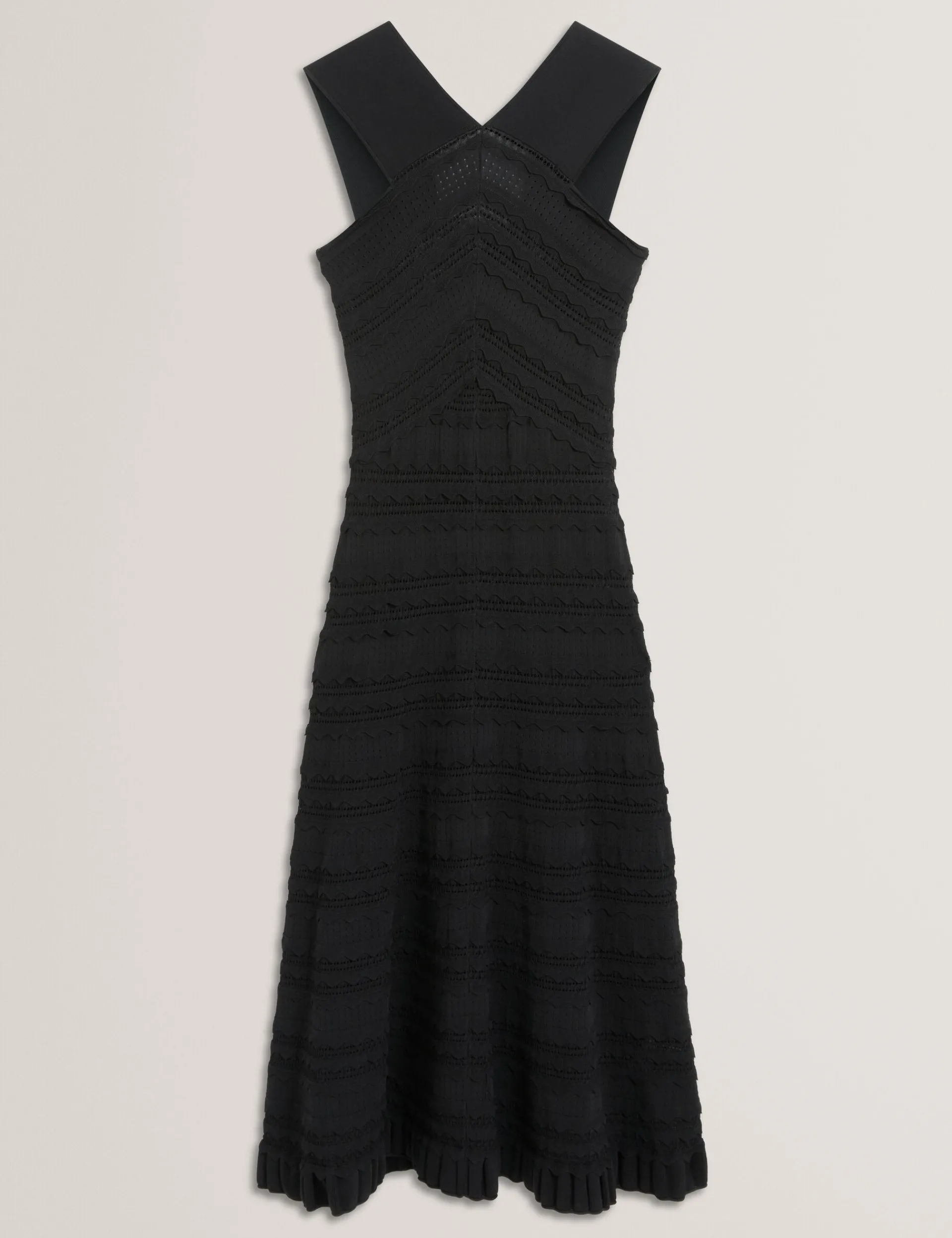New Lobster Limited Festliche Kleidung|Kleider<Strick-Midikleid mit Muschelsaum und Neckholder