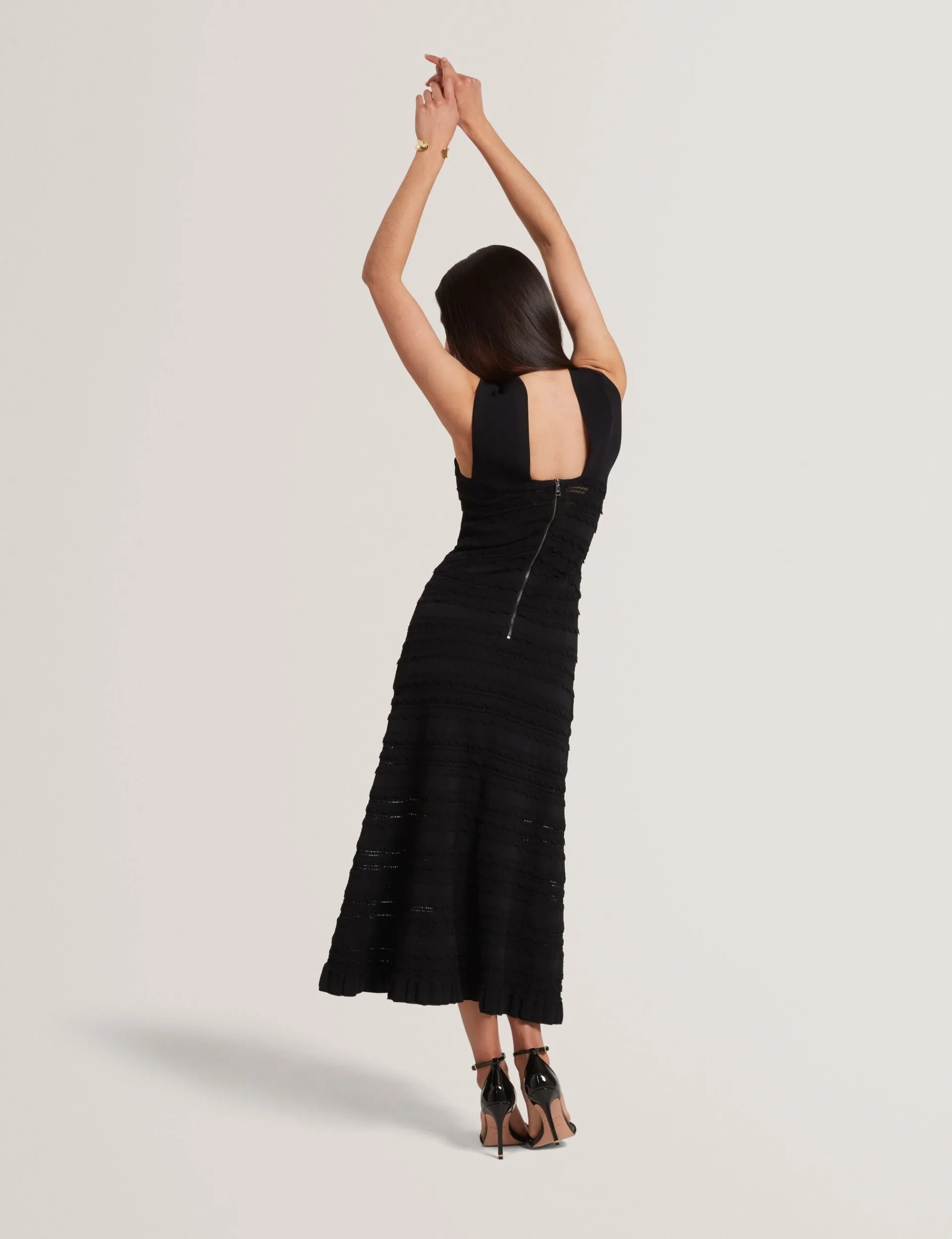 New Lobster Limited Festliche Kleidung|Kleider<Strick-Midikleid mit Muschelsaum und Neckholder
