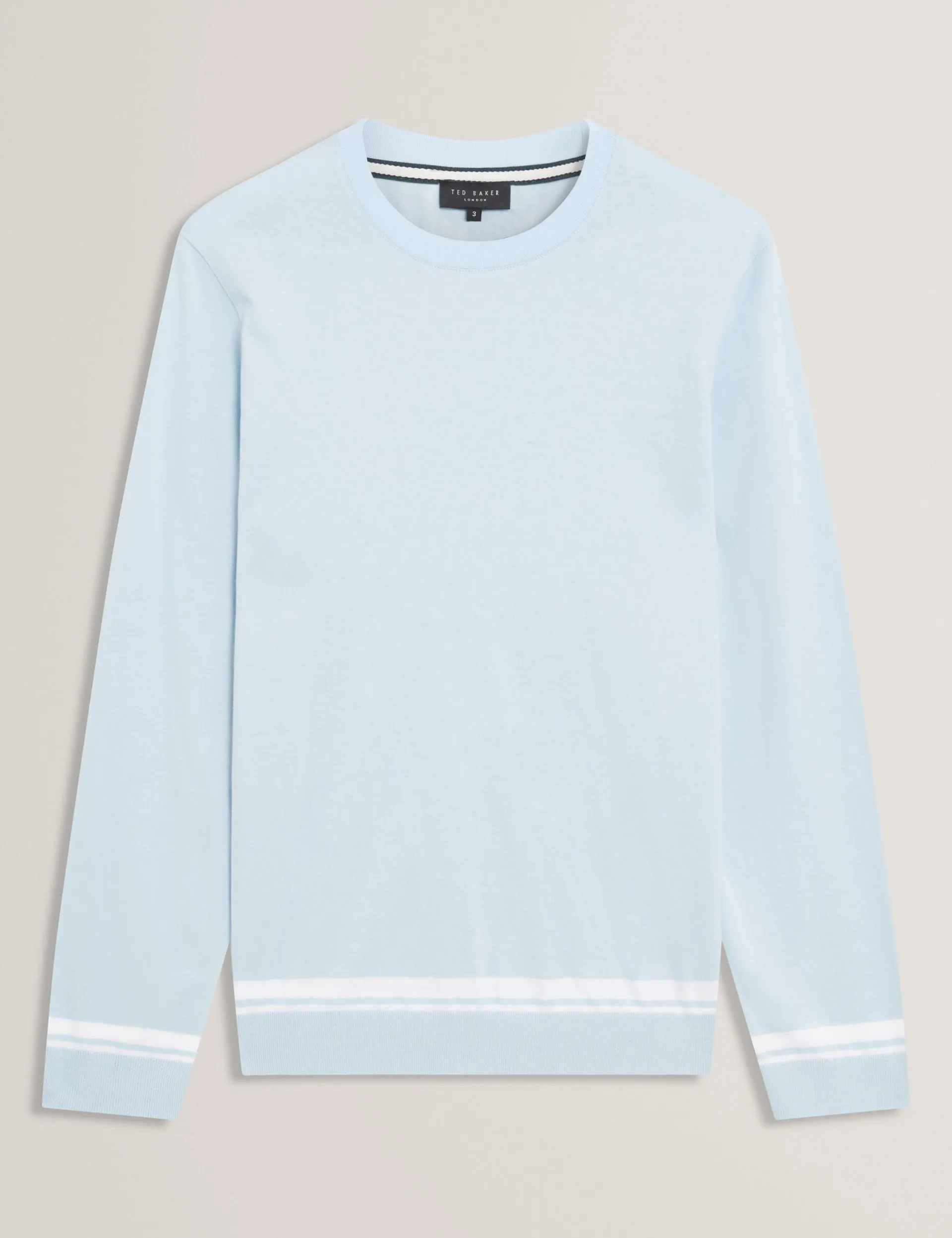 New Lobster Limited Breezy Blues Bearbeiten|Sweatshirts & Kapuzenpullover<Strickpullover aus Baumwolle mit Blockstreifenbesatz