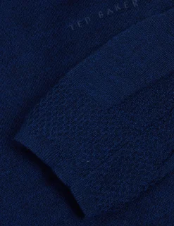 New Lobster Limited Breezy Blues Bearbeiten|Sweatshirts & Kapuzenpullover<Strickpullover aus Merinowolle mit Reißverschlusskragen
