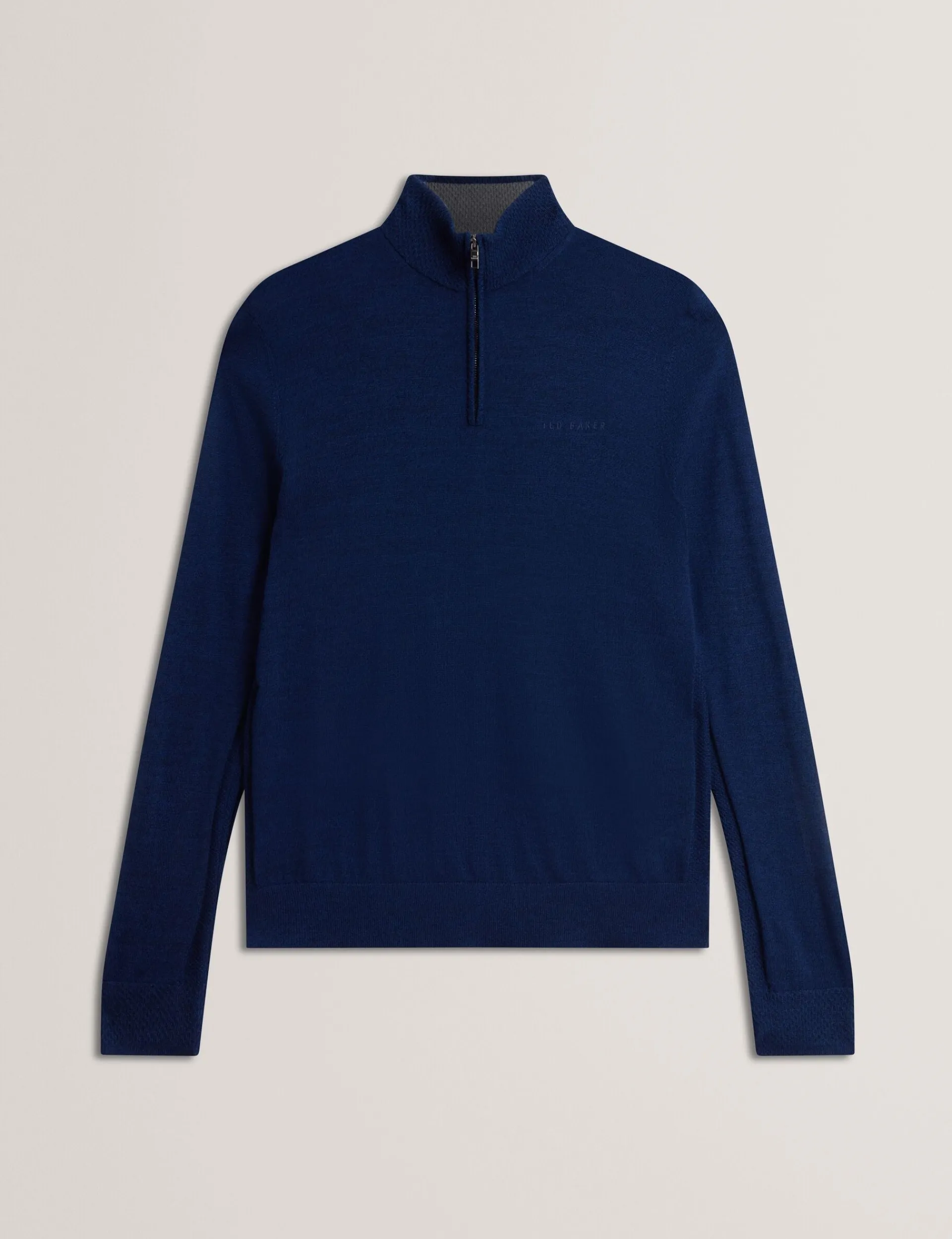 New Lobster Limited Breezy Blues Bearbeiten|Sweatshirts & Kapuzenpullover<Strickpullover aus Merinowolle mit Reißverschlusskragen