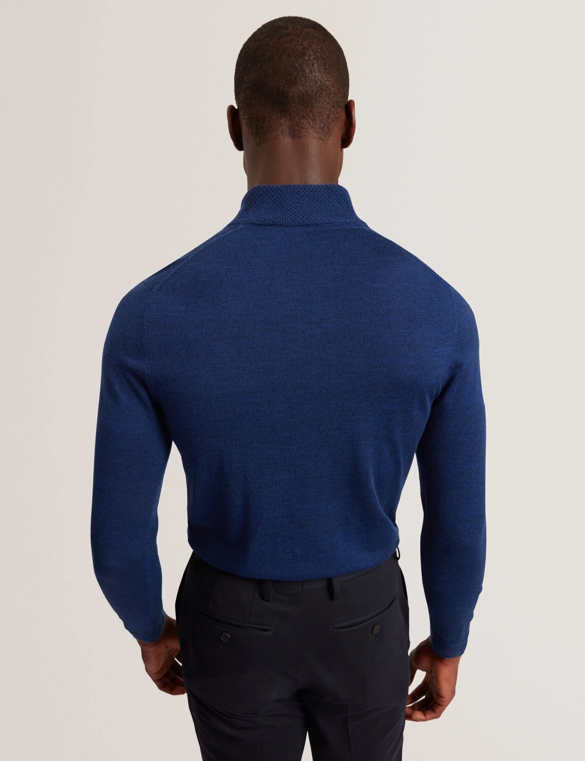 New Lobster Limited Breezy Blues Bearbeiten|Sweatshirts & Kapuzenpullover<Strickpullover aus Merinowolle mit Reißverschlusskragen