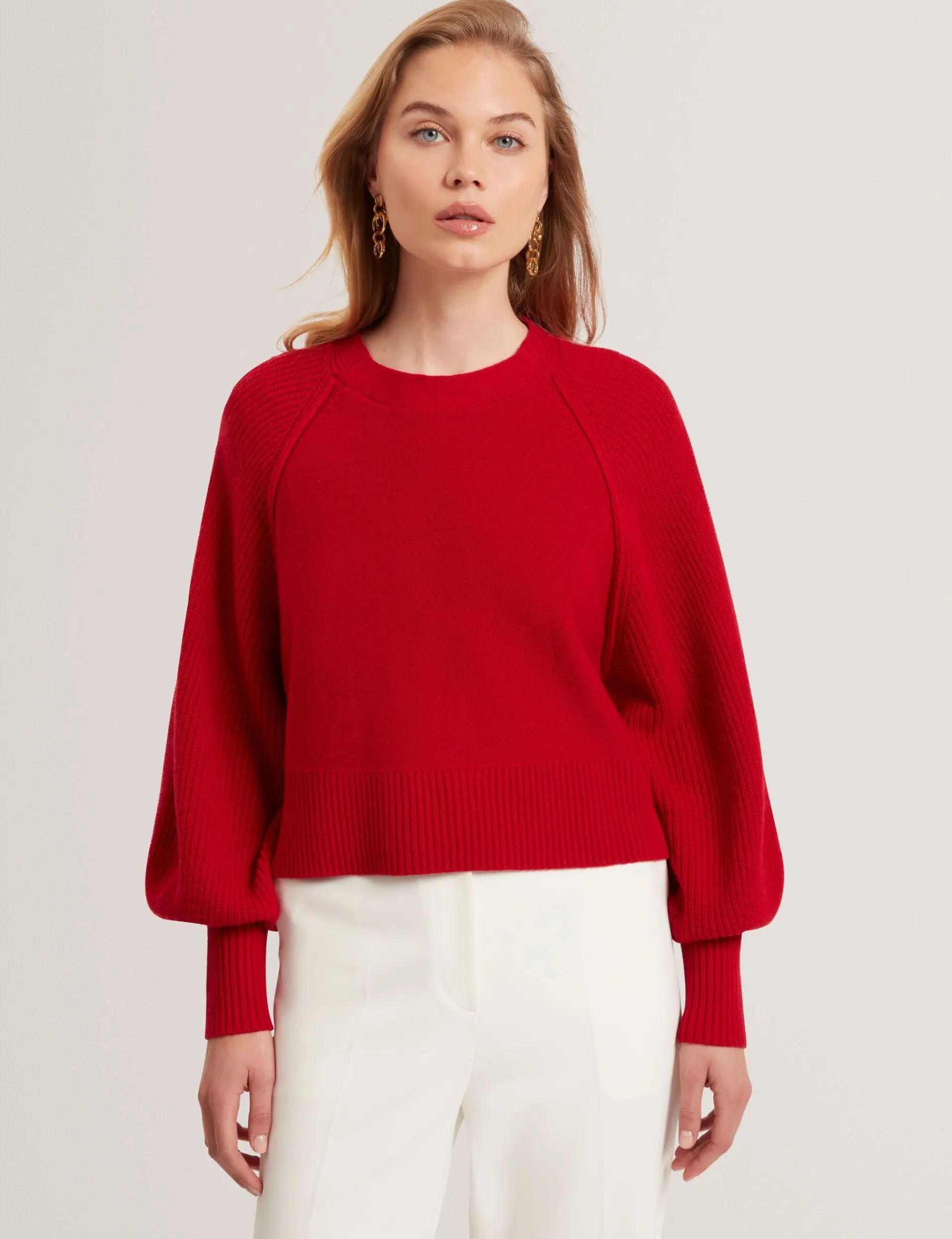 New Lobster Limited Oberteile & Blusen|Pullover & Strickjacken<Strickpullover aus Merinowolle mit Ballonärmeln