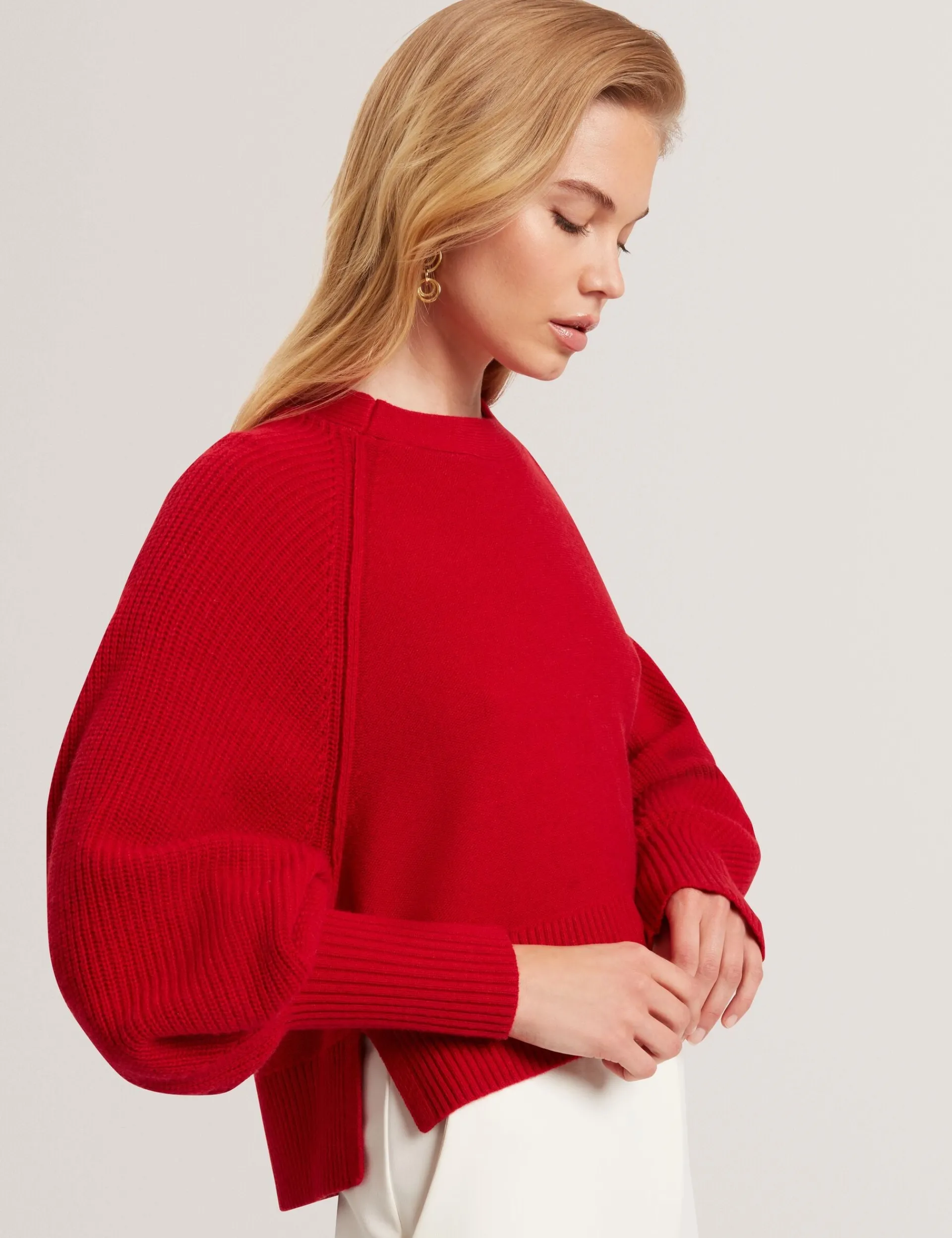 New Lobster Limited Oberteile & Blusen|Pullover & Strickjacken<Strickpullover aus Merinowolle mit Ballonärmeln