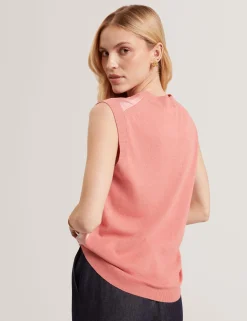 New Lobster Limited Die Satin-Kollektion|Arbeitskleidung<Stricktop mit Rosenmuster-Einsatz