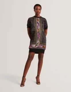 New Lobster Limited Kleider<Strick-T-Shirt-Kleid mit Schalprint vorne