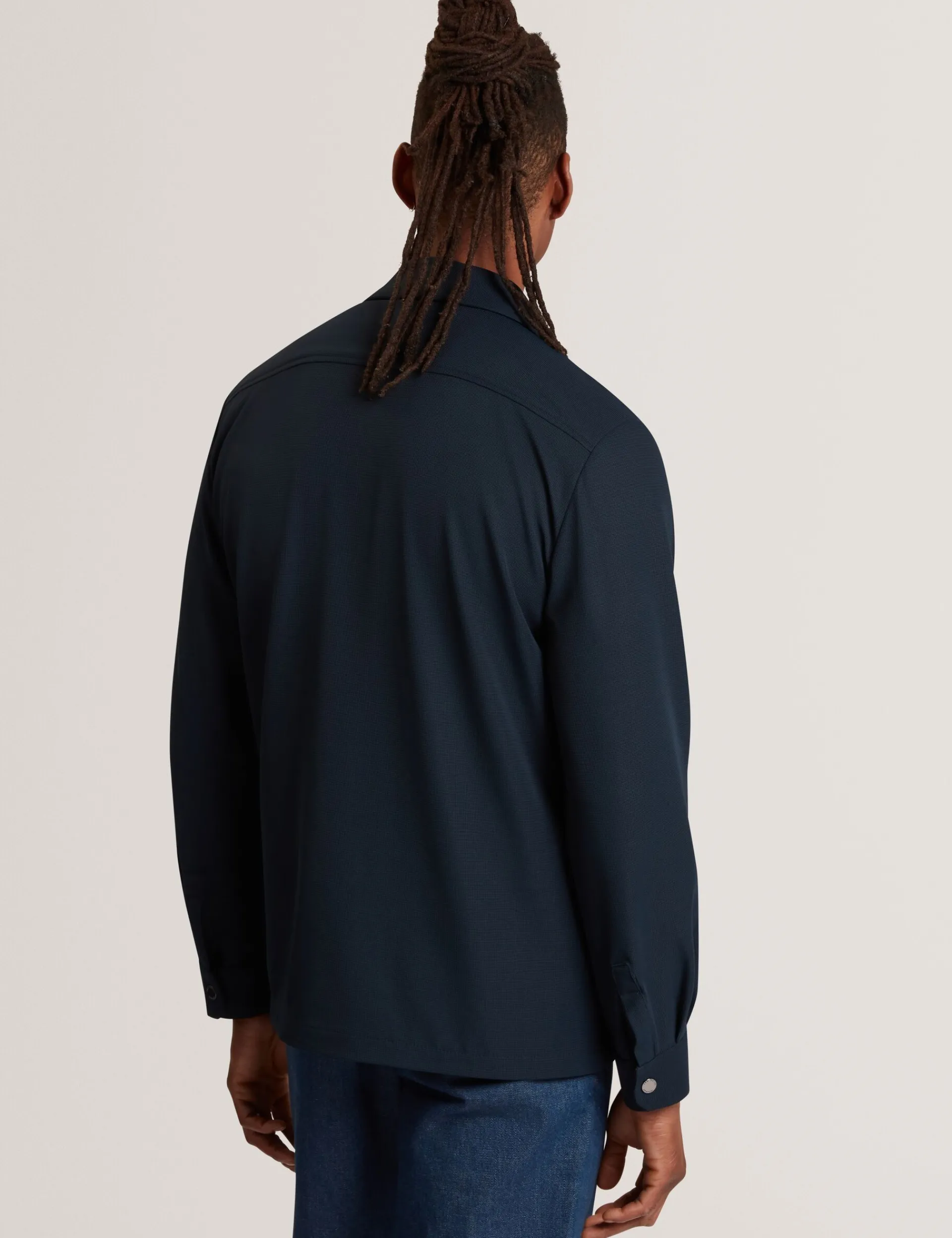 New Lobster Limited Breezy Blues Bearbeiten|Mäntel Und Jacken<Strukturierte Overshirt-Jacke mit Reißverschluss