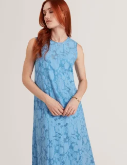 New Lobster Limited Festliche Kleidung|Die Hochzeitsredaktion<Strukturiertes, ärmelloses Midikleid mit tiefer Taille
