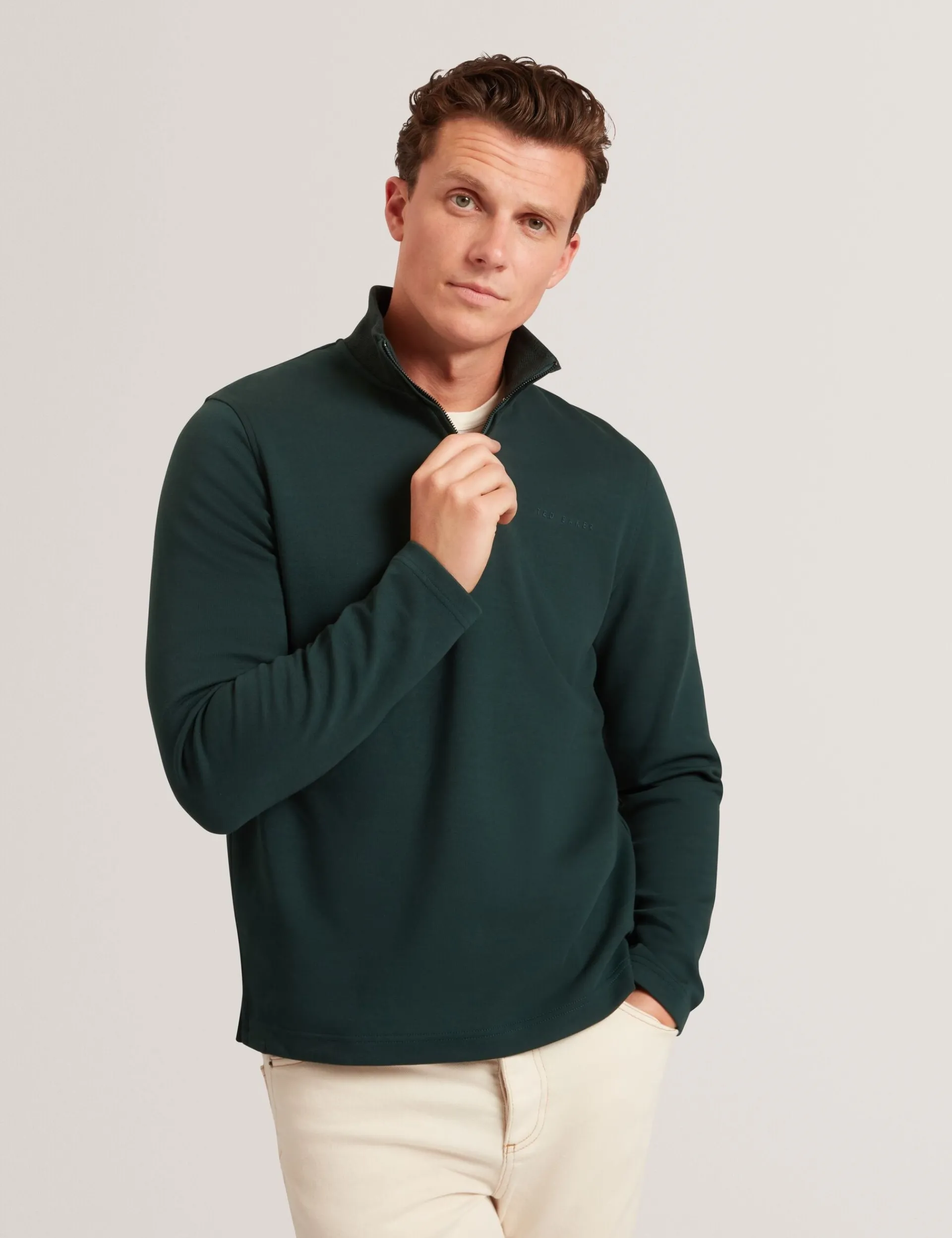 New Lobster Limited Sweatshirts & Kapuzenpullover|Pullover & Strickwaren<Sweatshirt aus Stretch-Baumwolle mit Reißverschlusskragen