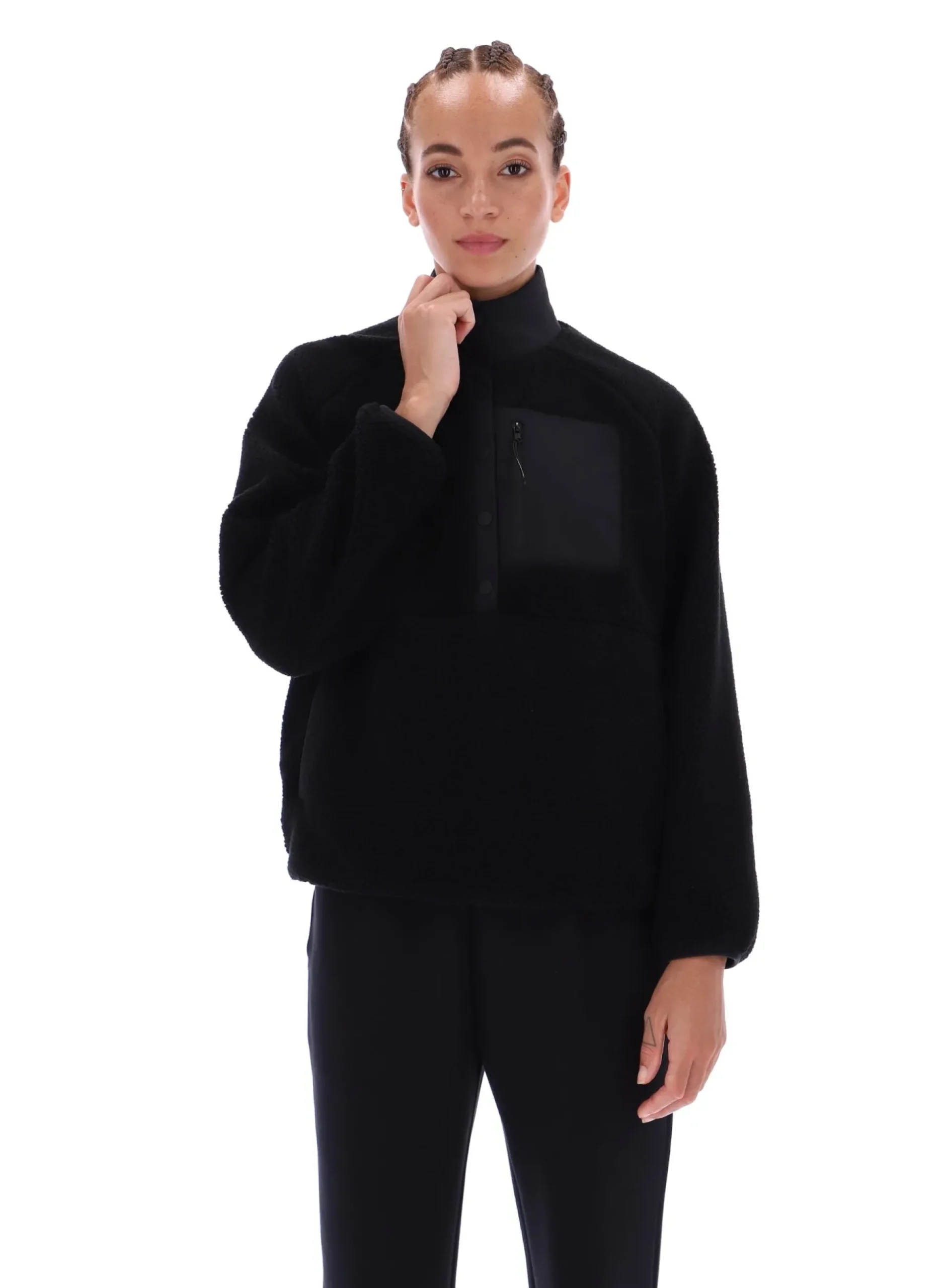 Licensee Batra Group Sportbekleidung<Thermojacke aus Borg-Fleece mit hohem Kragen zum Überziehen