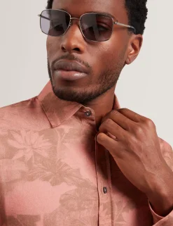 New Lobster Limited Shirts|Der Weihnachtsladen<Tonales Leinenhemd mit Blumenmuster und langen Ärmeln