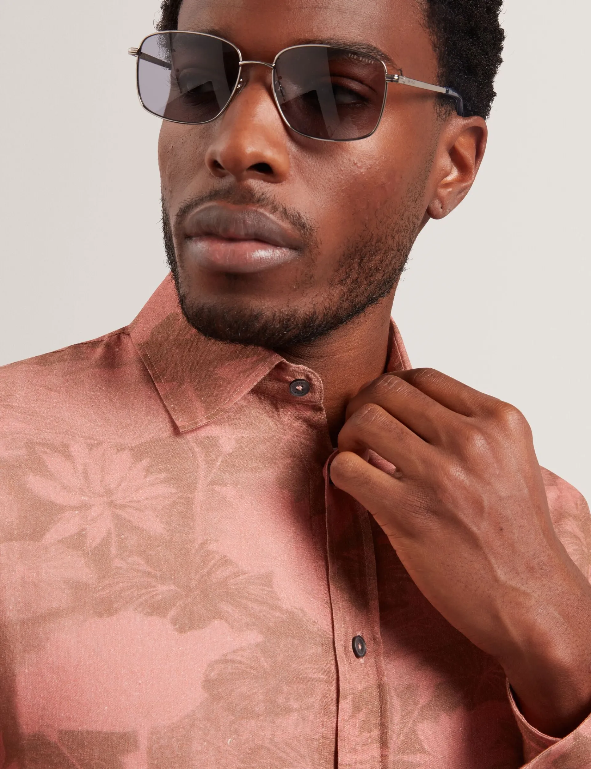 New Lobster Limited Shirts|Der Weihnachtsladen<Tonales Leinenhemd mit Blumenmuster und langen Ärmeln