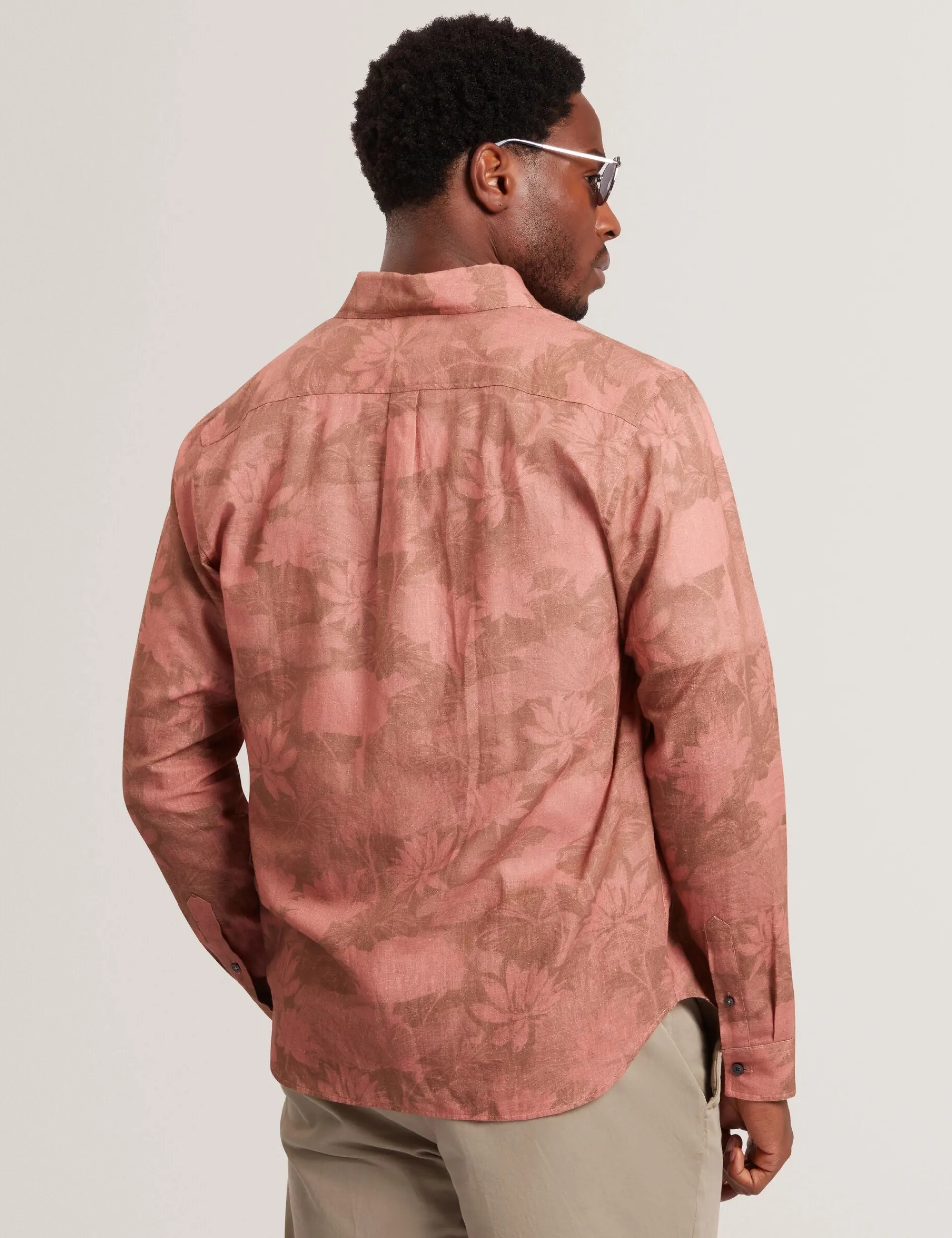 New Lobster Limited Shirts|Der Weihnachtsladen<Tonales Leinenhemd mit Blumenmuster und langen Ärmeln
