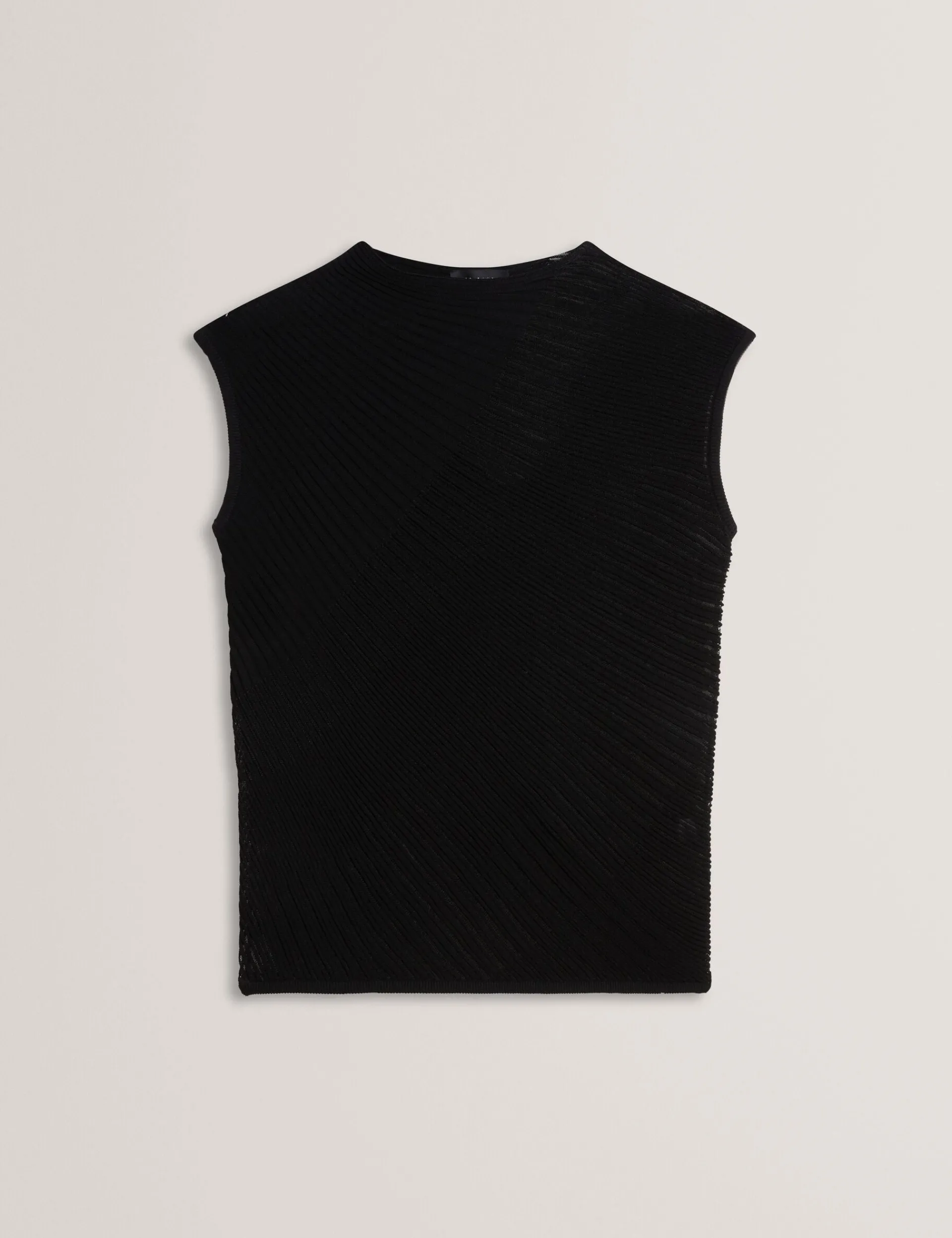 New Lobster Limited Oberteile & Blusen<Top aus strukturiertem Strick mit transparentem Einsatz