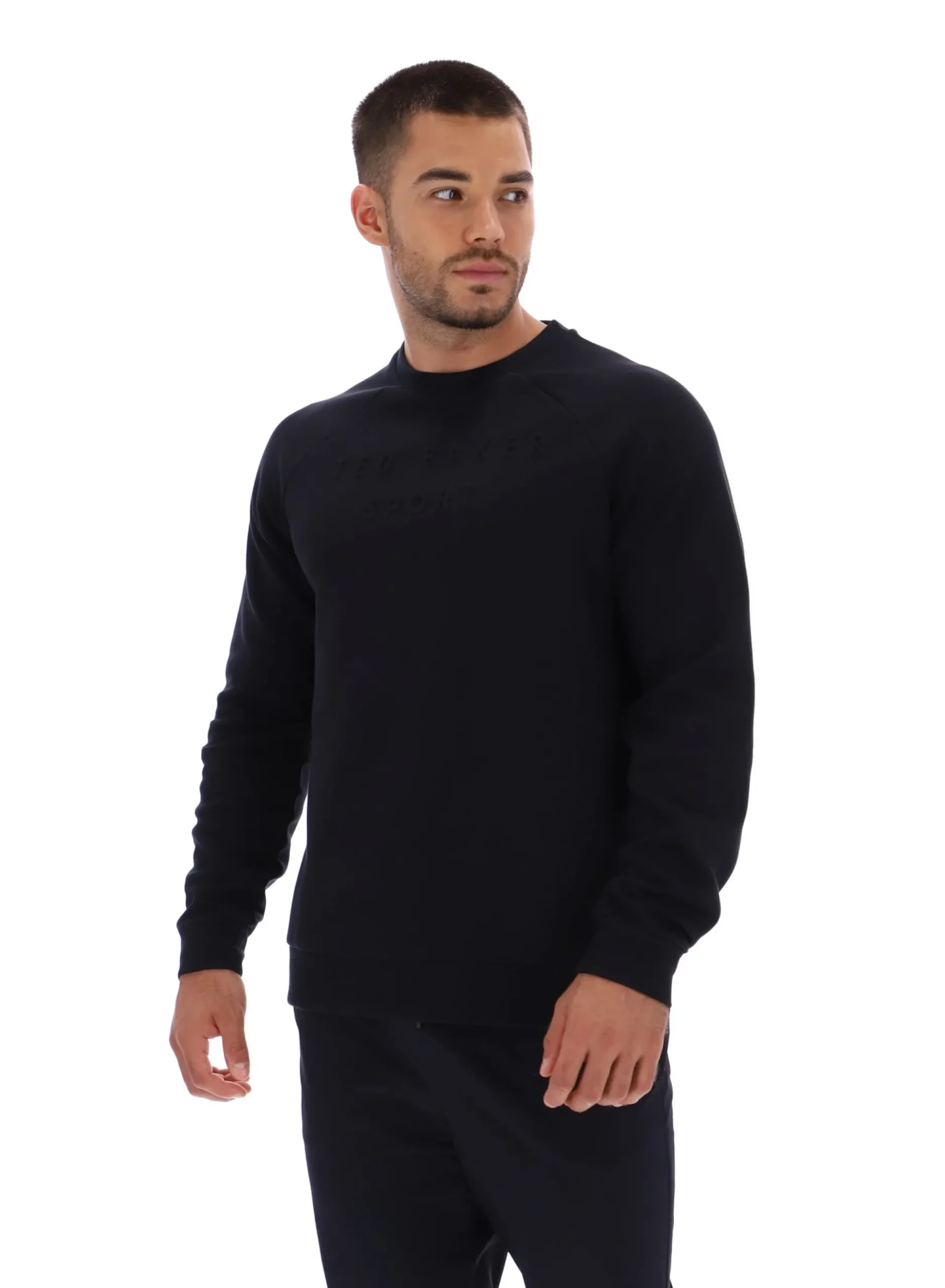 Licensee Batra Group Sportbekleidung<Trainings-Sweatshirt mit geprägtem Logo und Rundhalsausschnitt