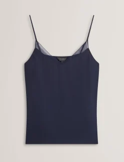 New Lobster Limited Festliche Kleidung|Oberteile & Blusen<Trägertop mit Chiffondetails und V-Ausschnitt
