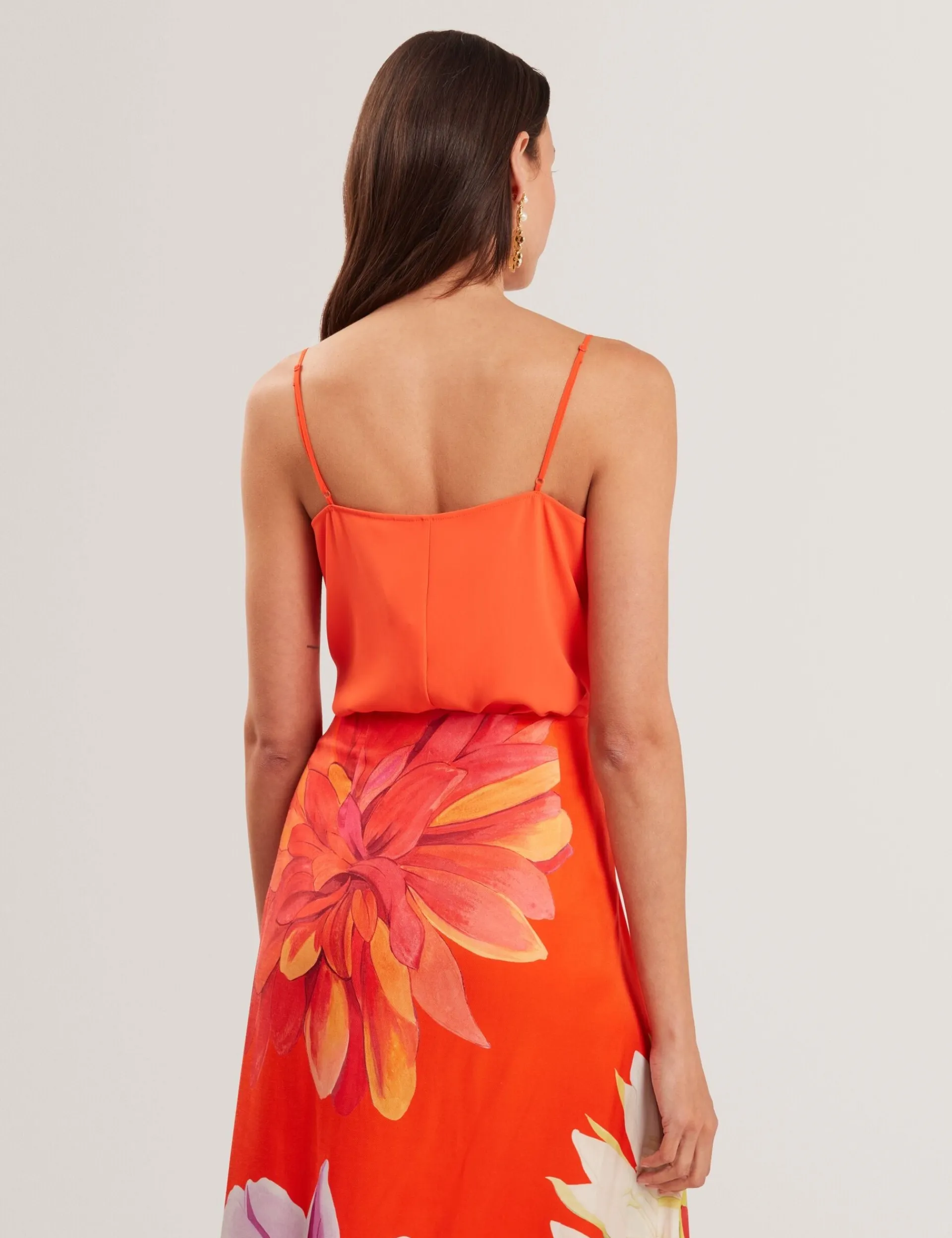 New Lobster Limited Festliche Kleidung|Oberteile & Blusen<Trägertop mit Chiffondetails und V-Ausschnitt
