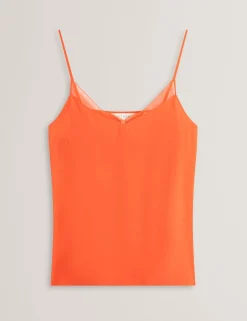 New Lobster Limited Festliche Kleidung|Oberteile & Blusen<Trägertop mit Chiffondetails und V-Ausschnitt