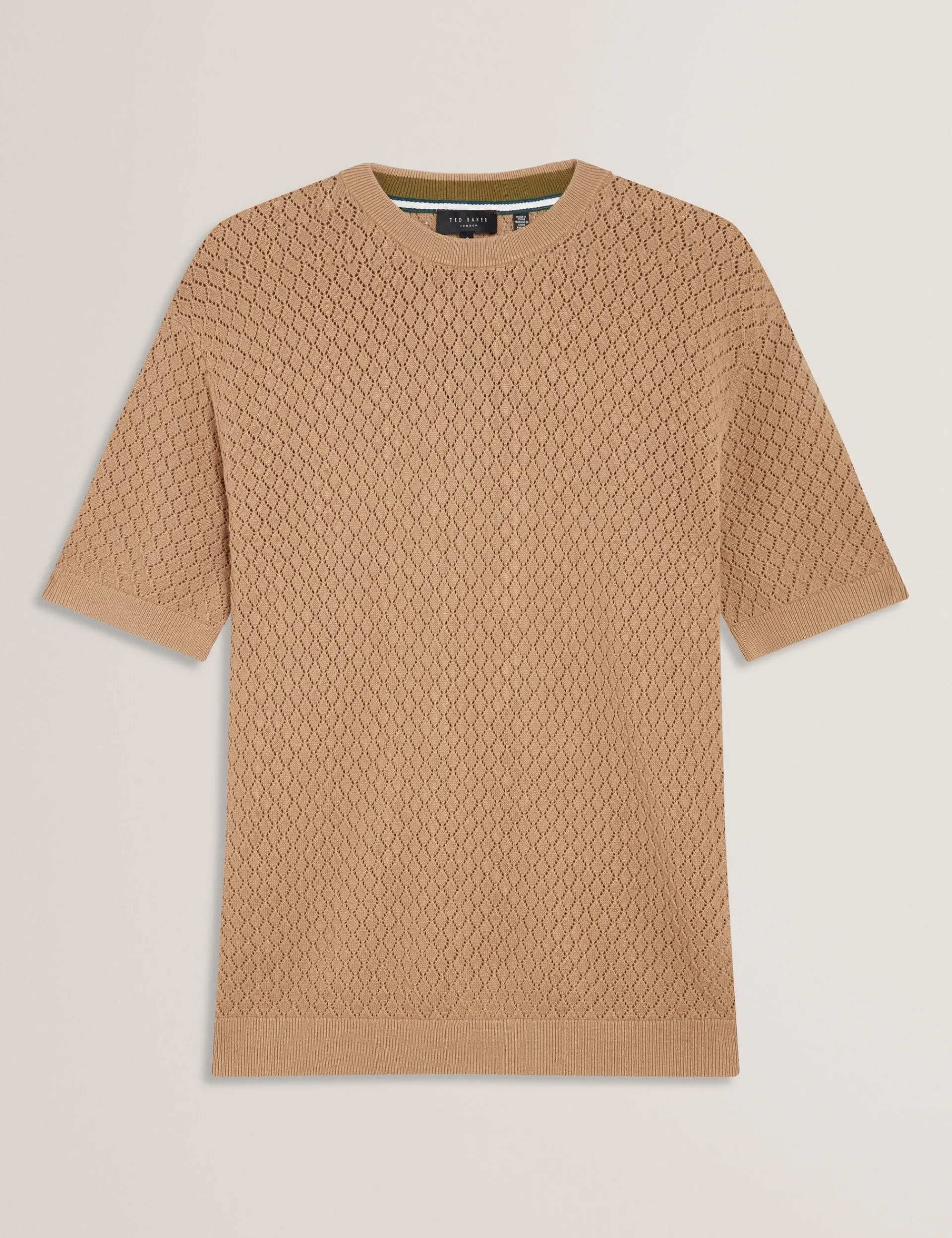 New Lobster Limited Oberteile & T-Shirts|Im Trend: Gestrickte Tops<T-Shirt aus Baumwolle mit Diamant-Häkelmuster