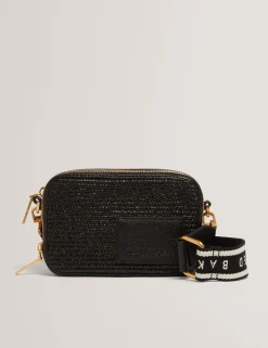 New Lobster Limited Umhängetaschen|Icon & Signature Taschen<Umhängetasche aus Leder mit Bastdetails für Kamera