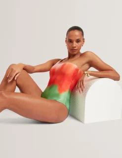 New Lobster Limited Bademode|Der Weihnachtsladen<Verschwommener Ombré-Ein-Schulter-Badeanzug