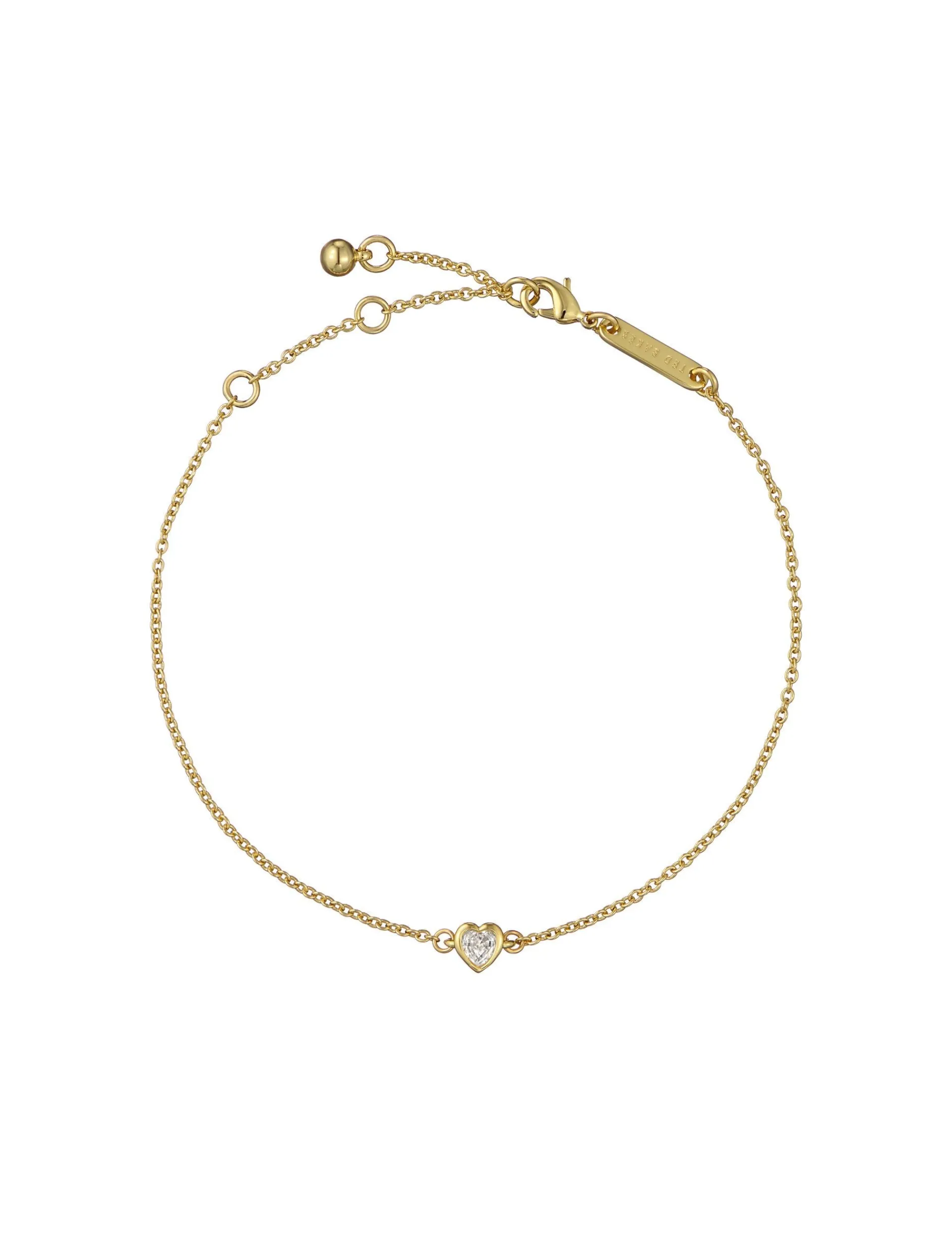 Damen Licensee Simon Harrison Damenschmuck|Die Hochzeitsredaktion<Verstellbares Mini-Kristallherz-Armband