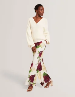 New Lobster Limited Anzüge & Zweiteiler|Hosen & Shorts<Weit geschnittene Webhose mit Dahlienmuster