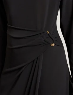 New Lobster Limited Festliche Kleidung|Kleider<Wickelkleid aus Jersey mit langen Ärmeln, Midi-Länge