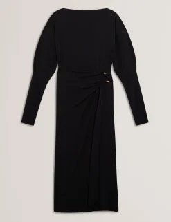 New Lobster Limited Festliche Kleidung|Kleider<Wickelkleid aus Jersey mit langen Ärmeln, Midi-Länge