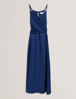 New Lobster Limited Festliche Kleidung|Der Weihnachtsladen<Wickelkleid mit Taillengürtel und Trägern, Midi-Länge